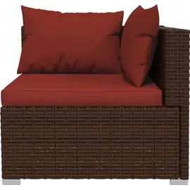 vidaXL 8-tlg. Garten-Lounge-Set mit Kissen braun