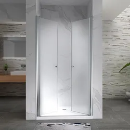 i-flair Duschtür 96-100 cm - Höhe: 185 cm aus satiniertem 6 mm ESG Sicherheitsglas