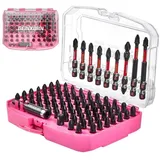 LuxusKollektion Bit-Set Schraubendreher Bits Set 83tlg. Schlagfest Rosa rosa