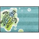 Wash+Dry Fußmatte, Turtle Splash rechteckig, Mehrfarbig