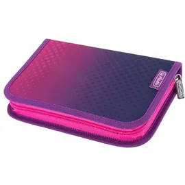 Herlitz Dip Dye Schüleretui, 31-teilig, aus Stoff, pink - lila
