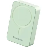 Verbatim Charge 'n' Go Essentials Powerbank MagSafe 20.000 mAh 15W magnetisch, PD 20W Schnellladefunktion mit LED-Anzeige für iPhone 16/15/14/13/12 Pro/Pro Max, inkl. USB-C-auf-USB-C-Kabel, Grün