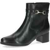 CAPRICE Damen Stiefeletten aus Leder mit Blockabsatz, Schwarz (Black Nappa), 36 EU