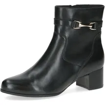 CAPRICE Damen Stiefeletten aus Leder mit Blockabsatz, Schwarz (Black Nappa), 36 EU