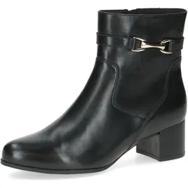 CAPRICE Damen Stiefeletten aus Leder mit Blockabsatz, Schwarz (Black Nappa), 36 EU