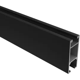 Interdeco GARDINENSTANGE INNENLAUF Smartline Paxo 480 cm (geteilt in 3 x 160 cm), 1-läufig, 14x35 mm Schwarz