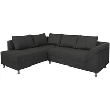 Roller Ecksofa - schwarz - Bonell-Federkern - Webstoff