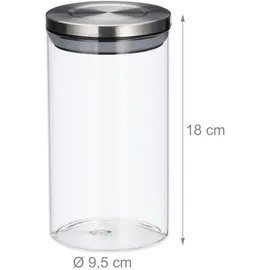 Relaxdays Vorratsglas 1 l 3 St.
