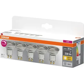 osram homelighting LED-Reflektorlampe 4099854352355 3,4 W GU10 warmweiß 5 St.