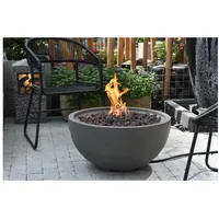 ELEMENTI Gasfeuerstelle "Nantucket" in Beton-Optik,grau,67,5 x 67,5 x 35