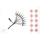 Herrnhuter Sternenkette für Innen und Aussen (LED-Ausführung), WEISS/ ROT, Advent