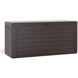 Auflagenbox Holzoptik Woody 120 x 57 x 46cm braun