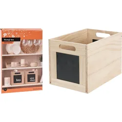 4x Holzbox Aufbewahrungsbox Holzkiste 30x20cm Tafel Holz Organizer Küche