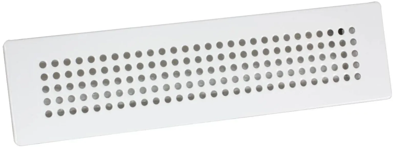 Gitter für Luftanschlusskasten Rundloch Weiß Wand Decke 305 mm x 57 mm