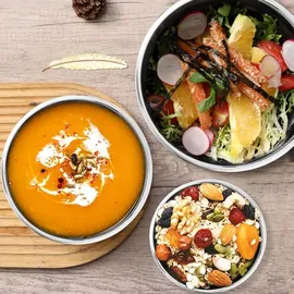 luxuskollektion Edelstahl Rührschüssel Set mit Luftdichtem