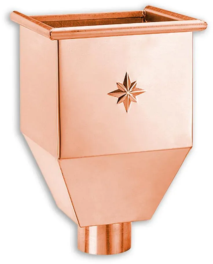 Wasserfangkasten Grömo quadratisch, Kupfer, verschiedene Größen (Ausführung: Ø 100mm)