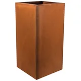 Köhko Designer-Blumenkübel aus Cortenstahl Viva 36 x 36 x 75 cm Pflanztopf in Edelrost-Optik