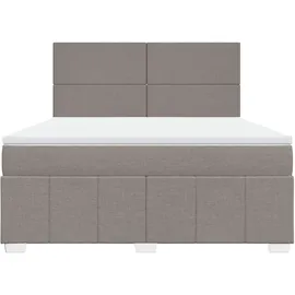 vidaXL Boxspringbett 180 x 200 cm Taupe