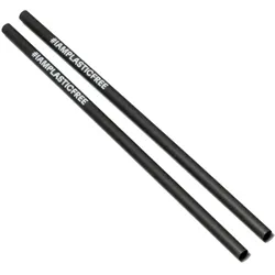 #IAMPLASTICFREE 300 Stück Nachhaltige Trinkhalme 2.0 7x210 mm schwarz – Strohhalme, hitzeresistent, wiederverwendbar, biologisch abbaubar