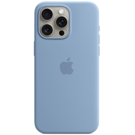 Apple Silikon Case mit MagSafe für iPhone 15 Pro Max winterblau (MT1Y3ZM/A)