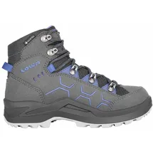 Lowa Kody Evo GTX Mid Junior (Veloursleder, wasserdicht) anthrazitgrau/blau Kinder