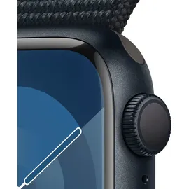Apple Watch Series 9 GPS 41 mm Aluminiumgehäuse mitternacht, Sport Loop mitternacht One Size