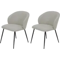 Hela Tische, 2er Set Esszimmerstuhl Graz, Webstoff in beige