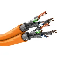Goobay CAT 7A Duplex-Netzwerkkabel, S/FTP PiMF, orange (S/FTP, PiMF,