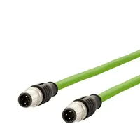 Metz Connect M12 ST-M12 ST, 4-polig D-kodiert, 1 m