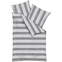 Traumschlaf College Gestreift Grau 200 x 220 cm + 2 x 80 x 80 cm