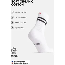 Danish Endurance Tennis Crew Socken 6er Pack Schwarz/Weiß 43-47