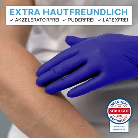 arnomed Nitril XTRA PURE Einmalhandschuhe, puderfrei, violett 354-L , 1 Packung = 100 Stück, Größe L