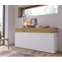 Home Affaire Sideboard HOME AFFAIRE "Rimini", braun (alpinweiß, artisan eiche), B:179,8cm H:85,7cm T:40cm, Holzwerkstoff, Sideboards, Sideboard, Breite 180 cm