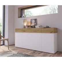 Home Affaire Sideboard HOME AFFAIRE "Rimini", braun (alpinweiß, artisan eiche), B:179,8cm H:85,7cm T:40cm, Holzwerkstoff, Sideboards, Sideboard, Breite 180 cm