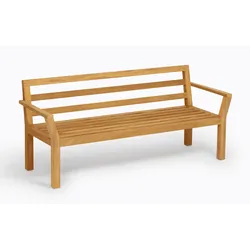 Weishäupl New Hampton Bank Teak Massivholz unbehandelt - Braun