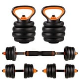 CCLIFE Hanteln Set 2er Kurzhanteln Langhanteln verstellbar 20kg Hantelset professionell Dumbbell mit Verbindungsstahlrohr Gewichten