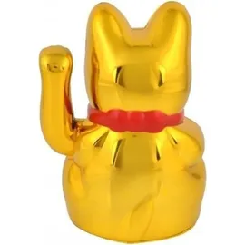 Relaxdays Maneki Neko Winkekatze 16 cm Gold