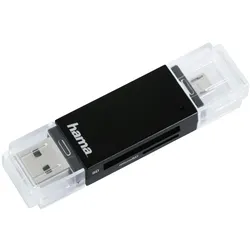 Hama Basic Kartenleser USB 2.0/Micro-USB Schwarz
