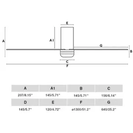faro BARCELONA Punt Tub 130 cm Deckenventilator Weiß
