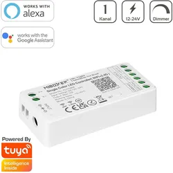 MiBoxer WIFI LED Controller Dimmer 1 Kanal 12/24V LED Strip WiFi Tuya Alexa Goog...