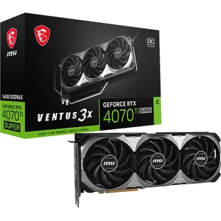 MSI GeForce RTX 4070 Ti SUPER Ventus 3X OC 16GB GDDR6X Grafikkarte 3xDP/HDMI