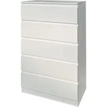 Hti-Living HTI-Living, Kommode + Sideboard, Kommode mit 5 Schubladen Weiss Modernes Design und viel Stauraum (70 x 110 x 40 cm)