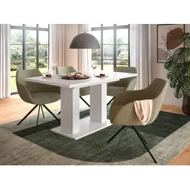 inn.furn Esstisch in weiß ausziehbar 150 - 190 cm Home-X