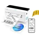vretti WiFi Etikettendrucker, 4x6 Versandetiketten Drucker, 20-Fach-Thermopapier, Thermodrucker für Amazon, Shopify, DHL, UPS, mit WiFi-Verbindung,Ohne Tinte