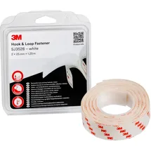 3M SJ352B Klettband zum Aufkleben (L x B) 1.25 m x 25 mm Hvid 1 stk