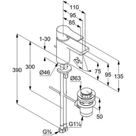 Kludi Zenta SL Einhandmischer Chrom
