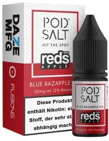 Reds Apple Blue Razapple Ice - Fusions 10ml NicSalt Liquid by Pod Salt