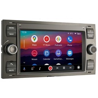 GABITECH 7 zoll Android Autoradio GPS Navi für Ford Focus Transit C S MAX Autoradio (FM, AM, RDS, Qualcomm Octa Core, 8* A75 64-bit 2.2GHz CPU, 4GB RAM; 64GB ROM) schwarz