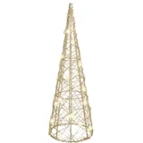 I.GE.A. LED-Dekofigur I.GE.A. "LED-Pyramide", gold, B:10cm H:30cm, Draht, Dekofiguren, Dekofigur Weihnachtspyramide Weihnachtsdeko Weihnachtsbaum Christbaum