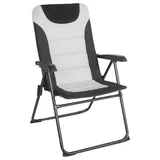 HOMECALL Campingstuhl Hochlehner Schwarz/Weiß
